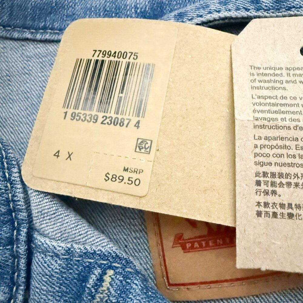 Levi's NWT Sz 4X Jeanie Medium Wash Plus Slim Fit Original Trucker Jean Jacket - Picture 5 of 11